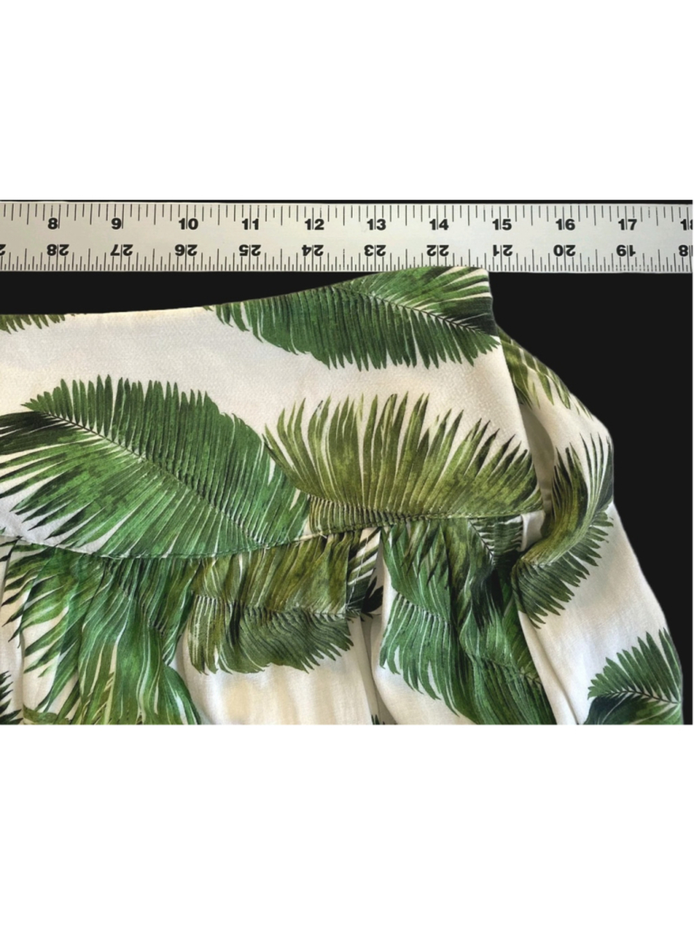 Melissa Odabash Palm Print Resort Maxi Skirt Sz M Boho Vacation Tie Waist - Picture 5 of 8